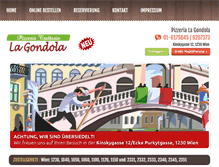 Tablet Screenshot of pizza-lagondola.at